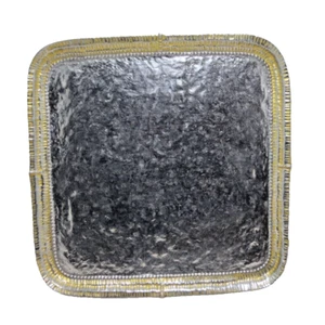 Mariposa Square Aluminum Plate Platter Serving Cake Appetizer Cheese 12" Square - Picture 1 of 11