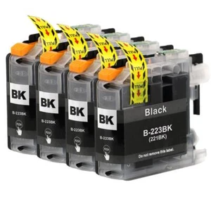 4 Schwarze Tintenpatronen für Brother DCP-J4120DW, MFC-J4625DW, MFC-J5625DW - Bild 1 von 4