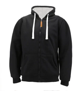 Men’s Fully Sherpa Lined Extra Warm Heavyduty Thermal Hoodie Sweater/Jacket - Picture 1 of 37