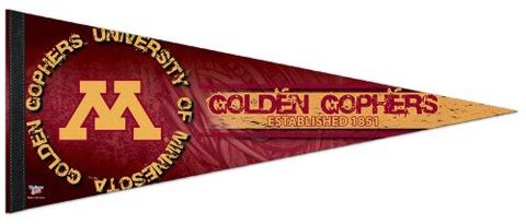MINNESOTA GOLDEN GOPHERS Official NCAA Team Premium Felt Collector PENNANT Cover