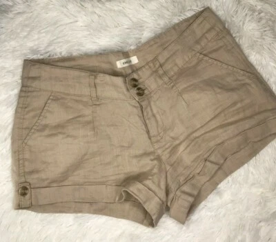 Pantalones Cortos Ligeros Love Culture Para Mujer Talla M Tostados 100% Ramie Caqui Tab Puños  Foto 1 de 4