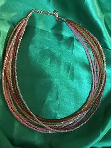 Fashion Jewelry 10 Strand Various Color Seed Bead Necklace - Picture 1 of 5