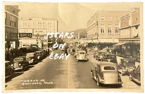 1930s ABERDEEN, WA, WISHKAH STREET SCENE KRESS STORE REAL PHOTO POSTCARD RPPC - Picture 1 of 5