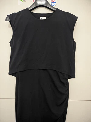 Bae The Label Dress Womens S Black Sleeveless Bodycon Popover Maternity Stretch - Image 1 of 4