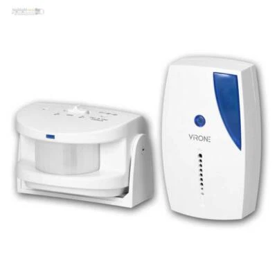 VIRONE Durchgangsmelder, Funk IR-Bewegungsmelder 36 Töne Laden-Tür-Glocke Funk-Klingel