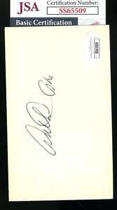Arthur Ashe JSA Signed Coa 3x5 Index Card Autograph