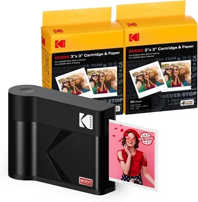 Kodak Mini 3 Era Stampante Fotografica Wireless Bluetooth Con 68 Fogli Nero - Immagine 1 di 4