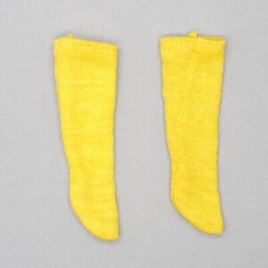 Vintage Barbie Twiggy Doll Clothes Socks Yellow Twiggy-Do's #1725