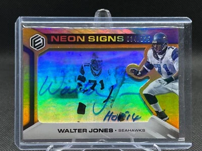 Walter Jones 2019 Panini Elements Neon Signs Auto 034/125 Autograph Card #NS1-WJ - Image 1 of 2