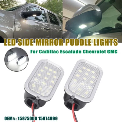 For 2009-2013 Cadillac Escalade Hybrid 2x Side Mirror LED Puddle Light Assembly - Изображение 1 из 4