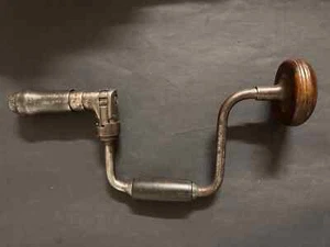 Antique Millers Falls Ratcheting Brace Rosewood Handles - Picture 1 of 12