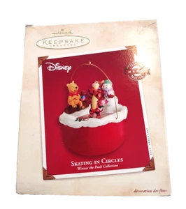 HALLMARK Keepsake 2002 Skating In Circles Christmas Ornament - New Winnie Pooh - Picture 1 of 7