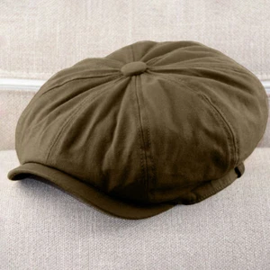 Men Vintage Painter Beret Hat Cotton Linen Flat Hat Summer Octagonal Newsboy Cap - Picture 1 of 15