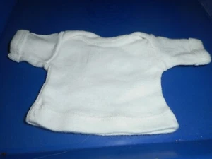 WHITE COTTON T-SHIRT/LONG SLEEVE - SHORT SLEEVE/THICK CUFFS AND COLLAR AREAS - Picture 1 of 9