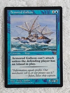 MTG Armored Galleon - Portal Second Age (P02) 1998 Magic Gathering Card U NM - Picture 1 of 6