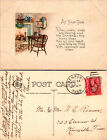 Vintage at Jule-Tide Weihnachten X-Mas Postkarte gebraucht 49962