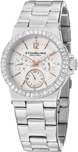 Stuhrling 700 01 2 Angelic Crystal Bezel Day Date Resized Bracelet Womens Watch - Picture 1 of 4