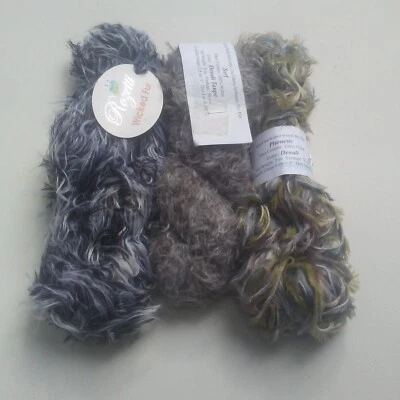 Mixed Lot 'Fur' (Prism 'Surf+Plumette', Rozetti'Wicked') 260yds total, (8.4 ozs) - Image 1 of 2