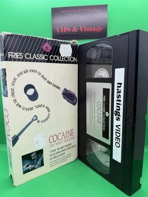Cocaine One Mans Seduction VHS Tape 1990 Dennis Weaver James Spader Tambor Foto 1 de 4