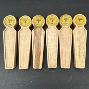 Lot of 6 Wild Ohio Brewing Co. Wooden Beer Tap Handles – Wild T – New Unused - Picture 1 of 4
