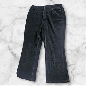 Lauren Jeans Co Ralph Lauren Women's 16W Black Corduroy Straight Leg Pants - Picture 1 of 12