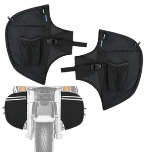 Soft Engine Bay Guard Lowers Chaps Leg Warmer Bag for Harley Touring 1980-2024 - Picture 1 of 9