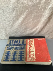 1964 Chevrolet Passenger Car Shop Manuals. One General & One Chevelle. Lot Of 2. - Picture 1 of 9