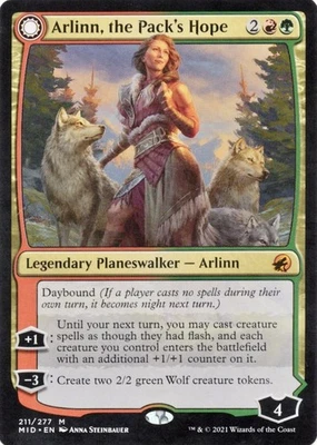 MTG Arlinn, the Pack's Hope  Arlinn the Moons Fury  - Planeswalker Symbol NM - Image 1 of 2