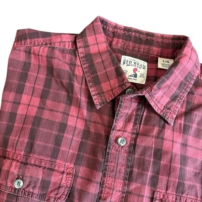 RedHead Brand Co. Men’s Short Sleeve Button-Down Shirt – Size Large - Image 1 of 4