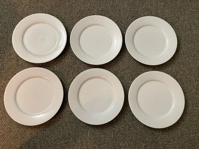 Lot of 6 Tabletops Gallery Soleil DINNER Plates Dishes White Porcelain 10.5” D - Image 1 of 4