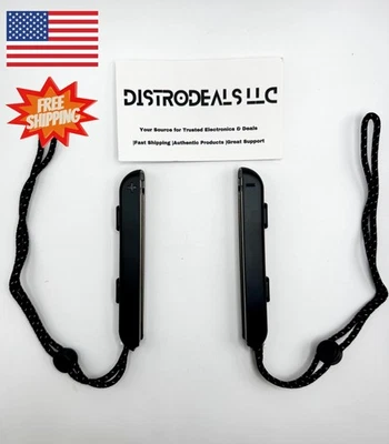 New Generic Black Nintendo Switch Joy Con Wrist Straps, 2 Straps - Image 1 of 4