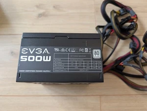 EVGA 500W 80 Plus Power Supply, 100-W1-0500 - Photo 1/2