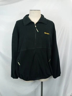 Chaqueta polar Remington para hombre grande negra cremallera completa exterior caza Gorpcore Y2K Foto 1 de 4