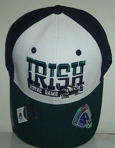 ND UNIVERSITY OF NOTRE DAME FIGHTING IRISH Fitted Hat Cap Sz M/L Leprechaun  - Picture 1 of 6