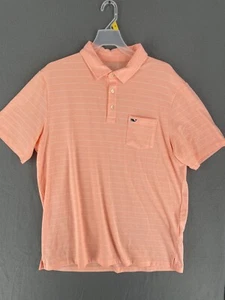 Vineyard Vines Edgartown Polo Shirt Mens Large Short Sleeve Knit Breathable - Picture 1 of 11