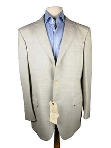 Luigi Bianchi Lubiam Suit 42R Light Stone Beige Weave 3-button Wool Reda - Picture 1 of 7