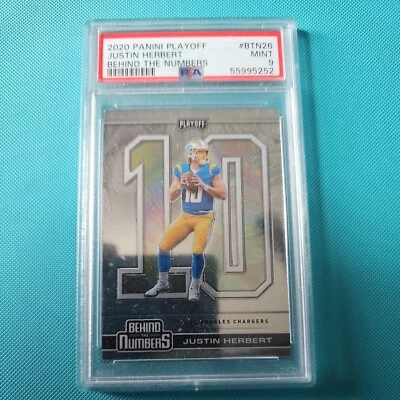 2020 Panini Playoff - Behind The Numbers #BTN-26 Justin Herbert (RC) - Image 1 of 2