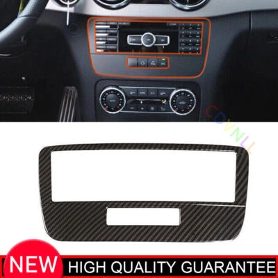 Para Mercedes-Benz GLK 2013-2015 Fibra de Carbono Consola Media Interruptor CD Marco Borde Foto 1 de 4