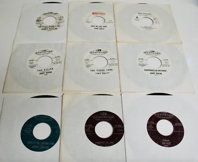 JERRY WALLACE: 9 Rockabilly - Rock 'n Roll - Country 45's~6 Are Promos~CHALLENGE - Image 1 of 4