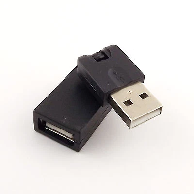 USB 2.0 A Male to A Female 360 Degree Rotation Angle Extension Convertor Adapter - Image 1 of 4