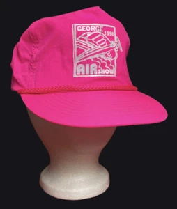 George Air Show Victorville California 1998 Hot Pink verstellbar coole Mütze Vintage - Bild 1 von 12