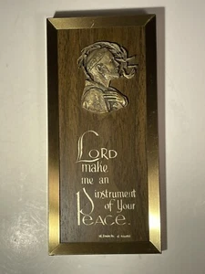 Franz von Assisi Plakette Herr Mach mich zum Instrument deines Friedens Messingkopf - Bild 1 von 24