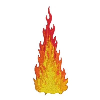 ae84★Feuer Flamme Aufnäher aufbügeln Bügelbild Patch Applikation 4,7 x 11,8 cm - Bild 1 von 4