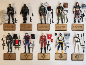 GI Joe 25th Anniversary Hall Of Heroes Hasbro 2007 3.75" G.I. Joe 10 Figure Lot