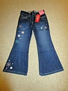 NWT NEW GYMBOREE WINTER BALLERINA SNOWFLAKES DENIM JEANS BOOTCUT FLARE SIZE 4 - Picture 1 of 1