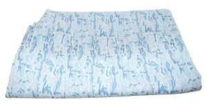 Vintage 1970's Blue White Abstract Design Double-Knit Fabric 1 Yd 6 in - Picture 1 of 4