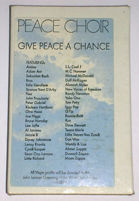PEACE CHOIR - GIVE PEACE A CHANCE CASSETTE SINGLE LENNON ONO ZAPPA PETTY GABRIEL Foto 1 de 4