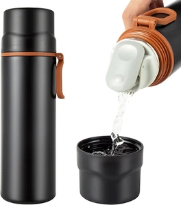 Insulated Water Bottle-Stainless Steel Vacuum Coffee Cup with Handle,Flask Doubl - Picture 1 of 7