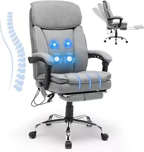 HOMREST Reclining Office Chair with 4-Point Massage, Fabric Executive Chair - Picture 1 of 9