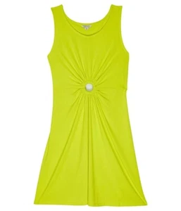 Habitual Draped Dress Girls 10 Green Stretch Cut Out Scoop Neck Pullover JDM1091 - Picture 1 of 8